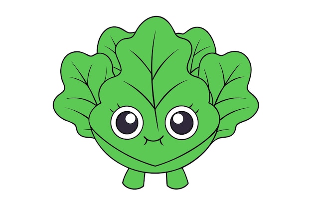 a green vegetable with a face that says  ok