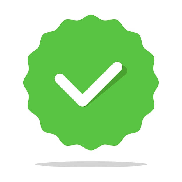 Vector green verified badge