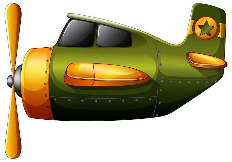 वेक्टर a green vintage plane
