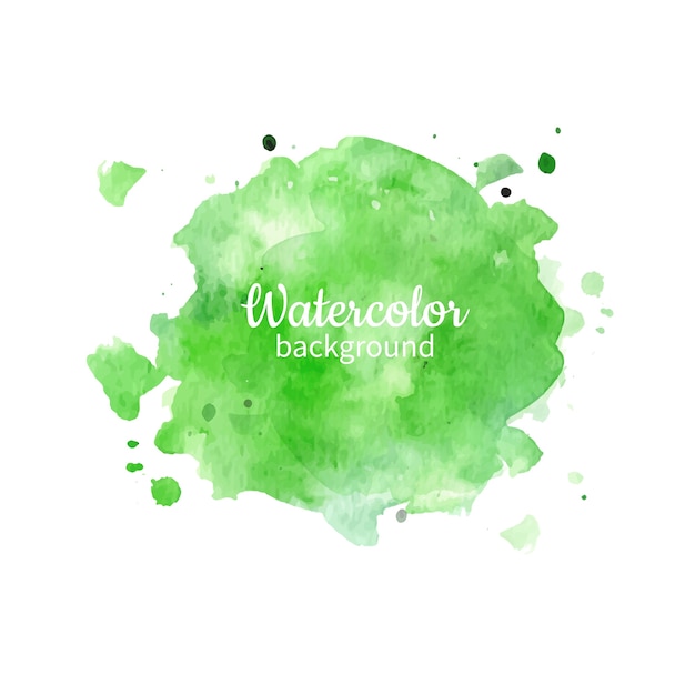 green watercolor abstract hand painted background