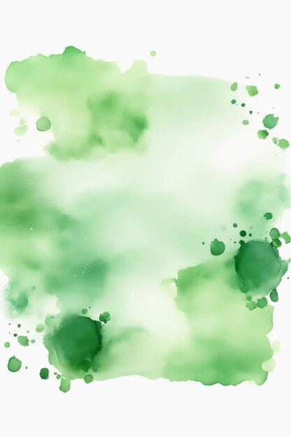 Vector green watercolor background
