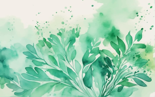 Green watercolor background