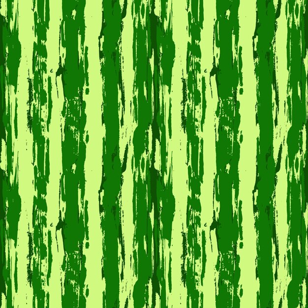 Green watermelon stripes seamless brush pattern