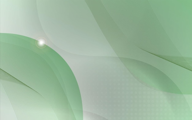 Green wave abstract background design