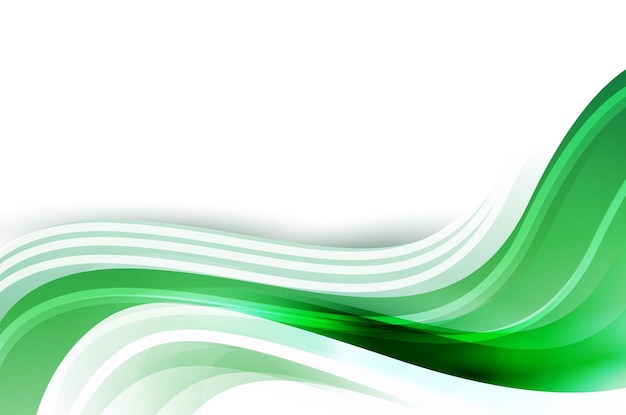 Vector green wave background