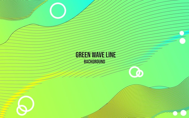 Green wave line background