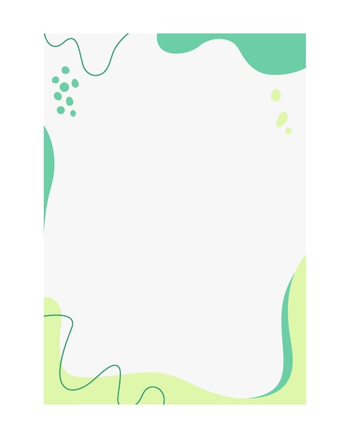 Green wavy blank worksheet template