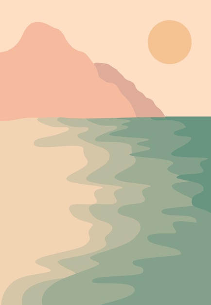 green wavy sea background abstraction
