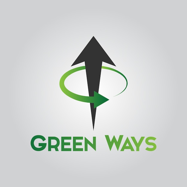 Green ways safety symbol logo