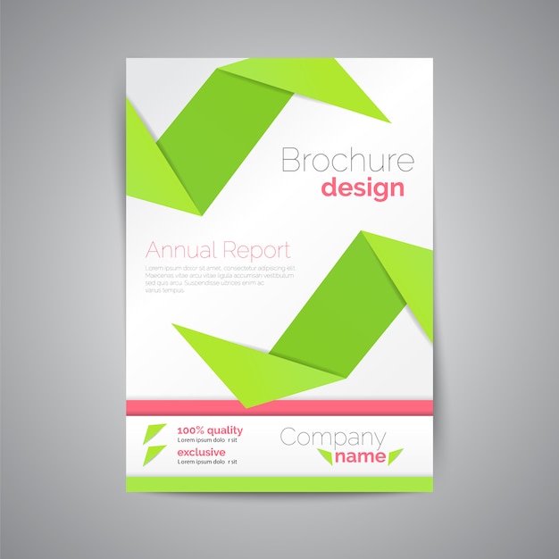 Green and white business brochure