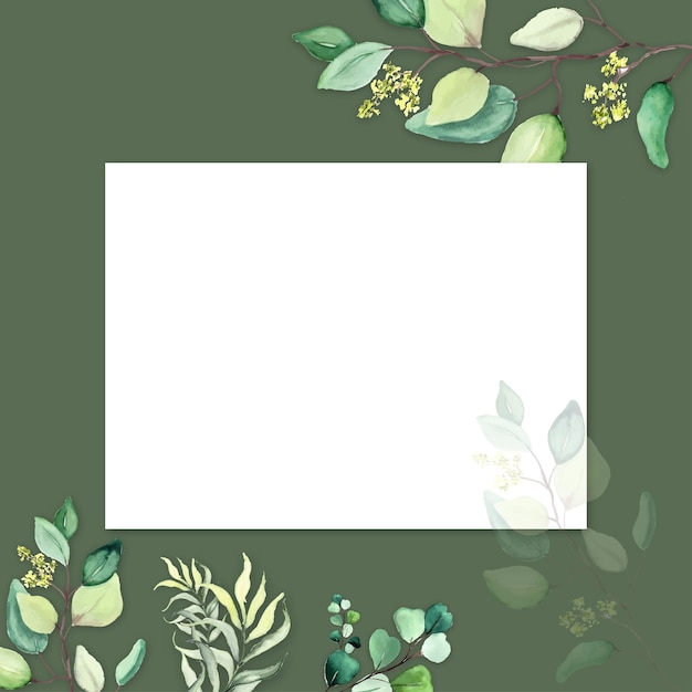 Vector green white colourful wedding invitation background multipurpose card free vector