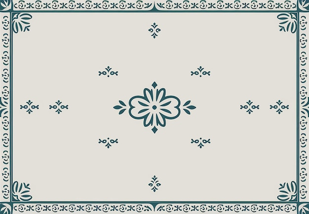 Vector a green and white floral design with a green flower on the top