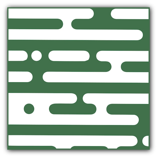 Vector green and white lines with white paint background