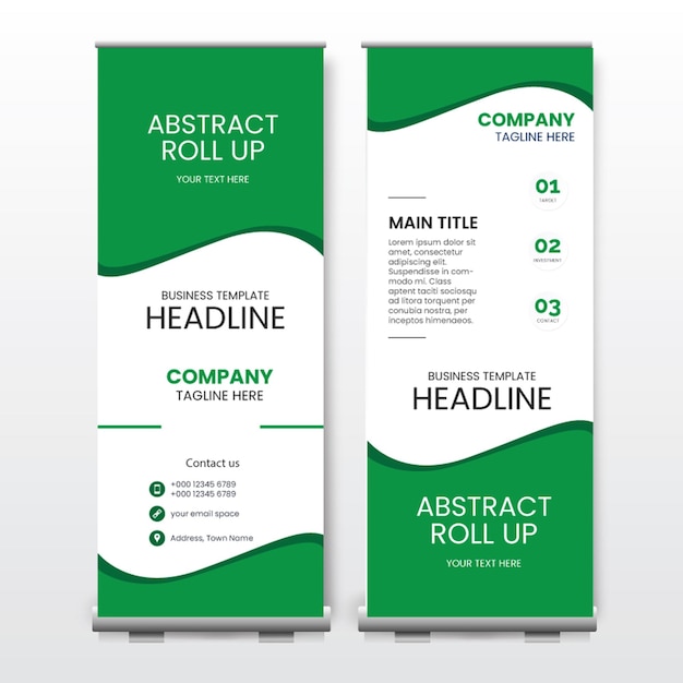 a green and white sign that says  roll up