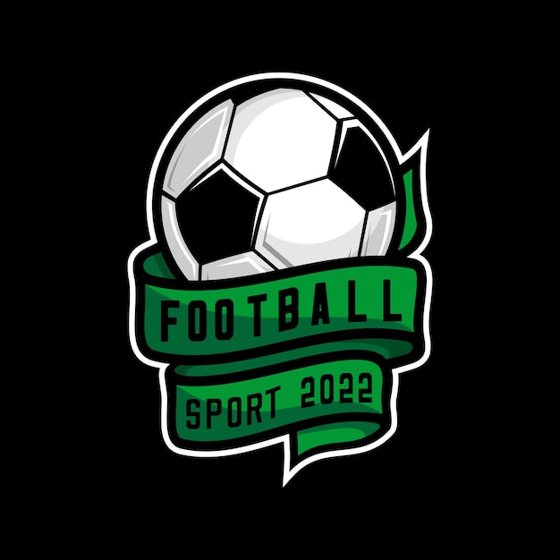 A green and white soccer sport 2022 logo