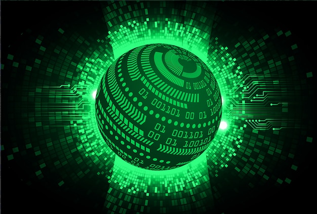 Vector green world cyber circuit future technology concept background