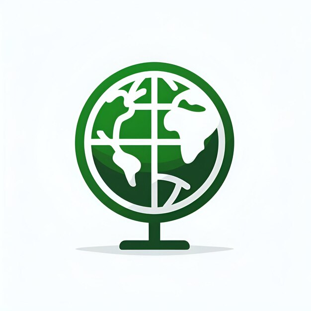 Vector green world icon png background