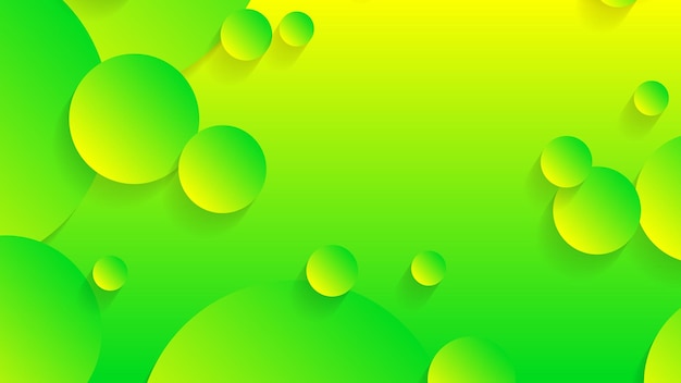 Green and yellow abstract circle gradient modern graphic background