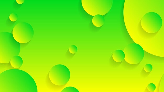 Vector green and yellow abstract circle gradient modern graphic background