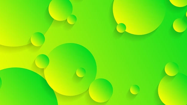 Green and yellow abstract circle gradient modern graphic background