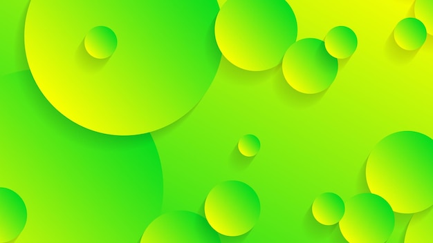 Green and yellow abstract circle gradient modern graphic background