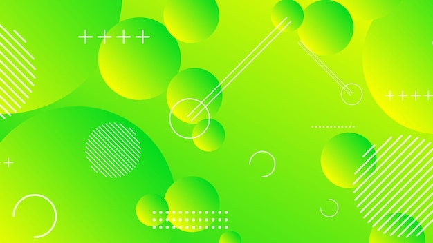 Green and yellow abstract circle gradient modern graphic background