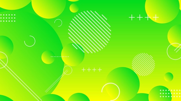 Green and yellow abstract circle gradient modern graphic background