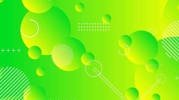 Green and yellow abstract circle gradient modern graphic background