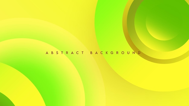 Green and yellow background with round element and bright color