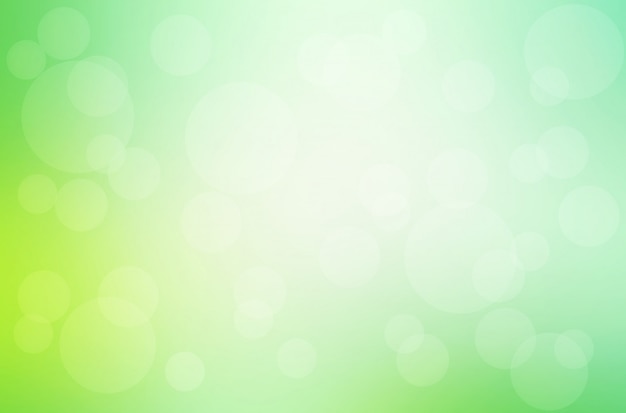 Vector green yellow blurred background with bokeh lights