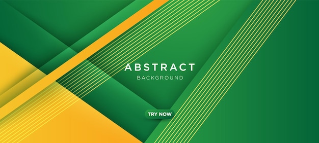 Green and yellow gradient papercut abstract banner background