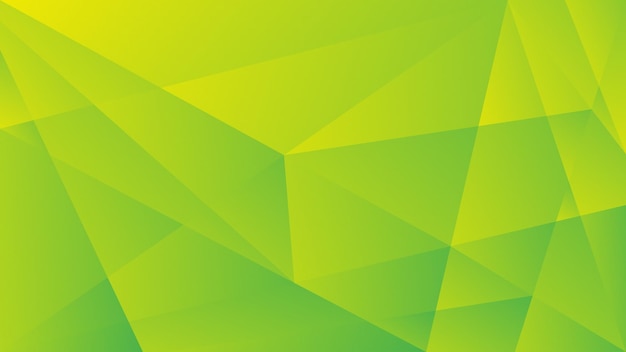 Vector green and yellow gradient polygon abstract background