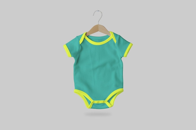 a green and yellow swimsuit with a yellow stripe on the front