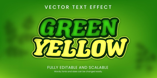 Verde giallo effetto testo modificabile