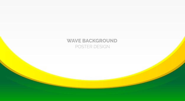 green and yellow wave background vector