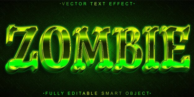 green zombie vector fully editable smart object text effect