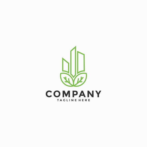 GreenCity real estate building Logo design