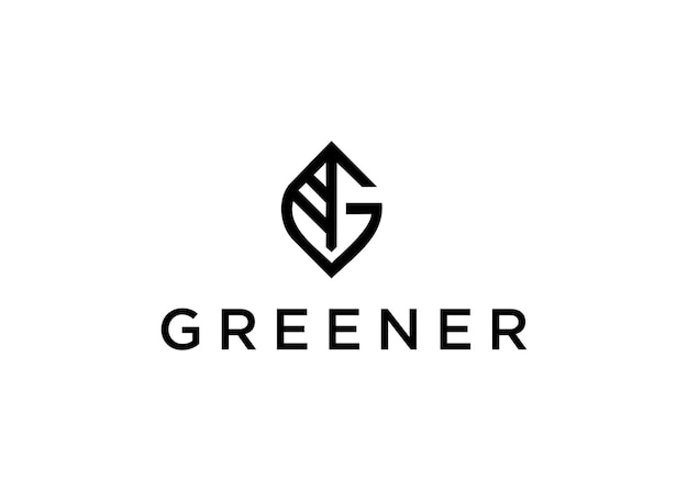 Greener logo design vector illustration