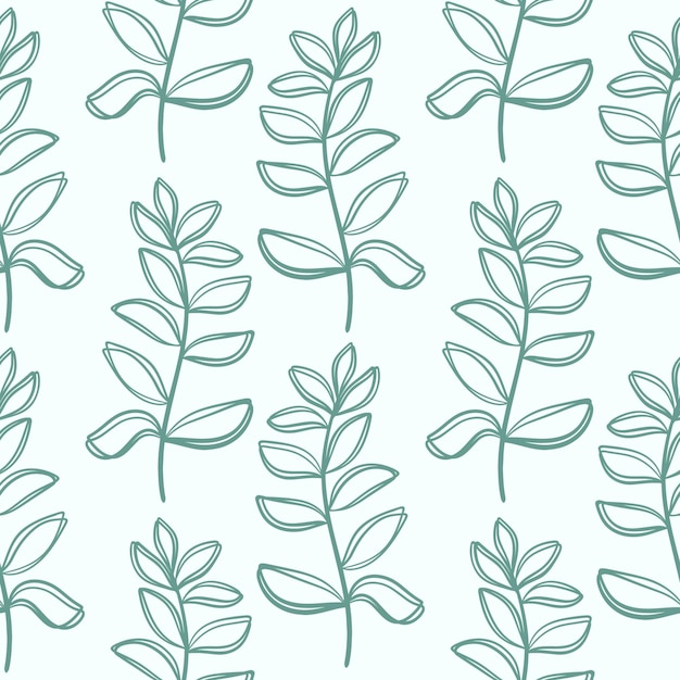 Greenery seamless pattern vector illustration