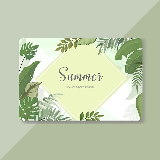 greenery summer tropical background