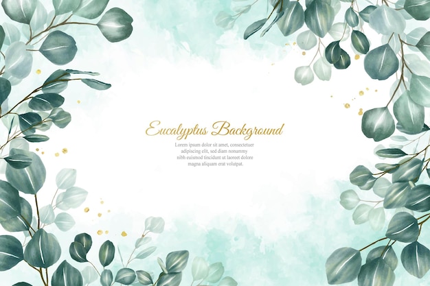 Vector greenery watercolor floral arrangement background