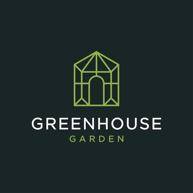 Greenhouse logo design concept. Universal greenhouse logo.