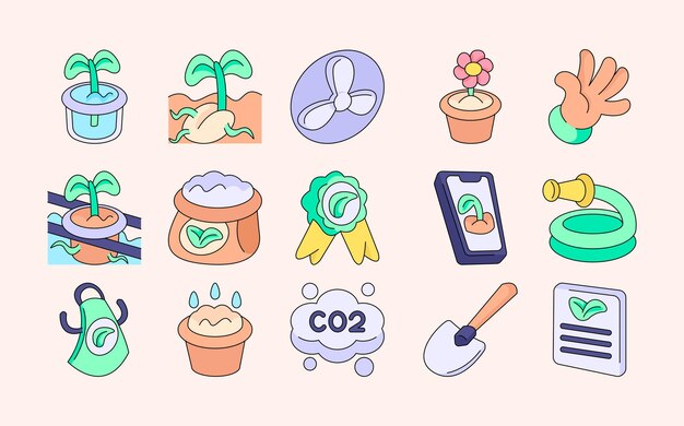 Vector greenhouse vector illustrations vector illustrations greenhouse icons concept isolated flat draw