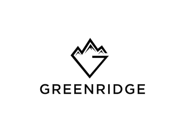 Illustrazione vettoriale di progettazione logo greenridge