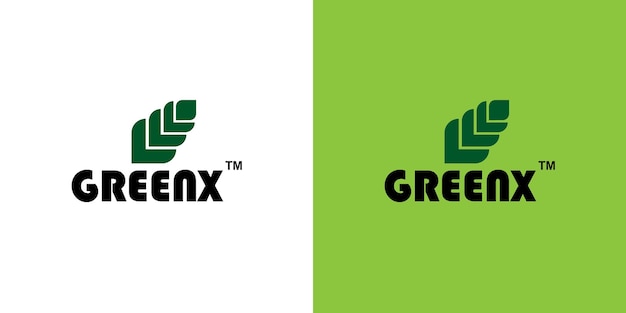 Логотип Greenx и логотип greenx