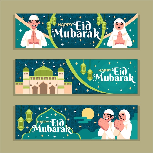 Vector greeting banner for ramadan