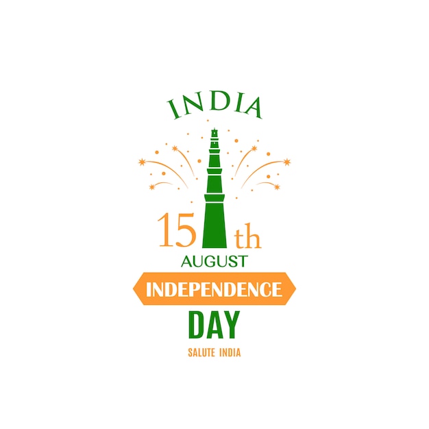 Greeting card for celebrating Independence Day.