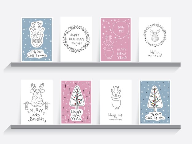 greeting card christmas set