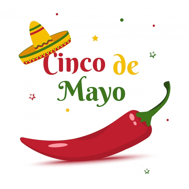 Biglietto di auguri per cinco de mayo. illustrazione