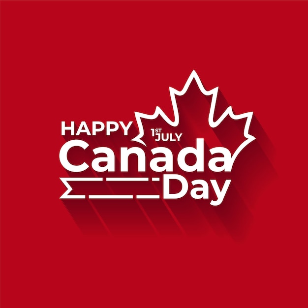 Vector greeting card of happy canada day